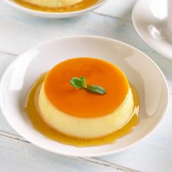 Caramel Rava Custard Pudding