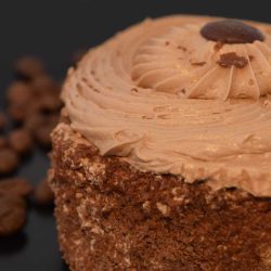 Chocolate Mocha Cake with coffee and chocolate.