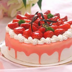 Strawberry Birthday Cake.
