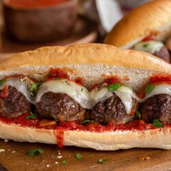 french onion meatball sub