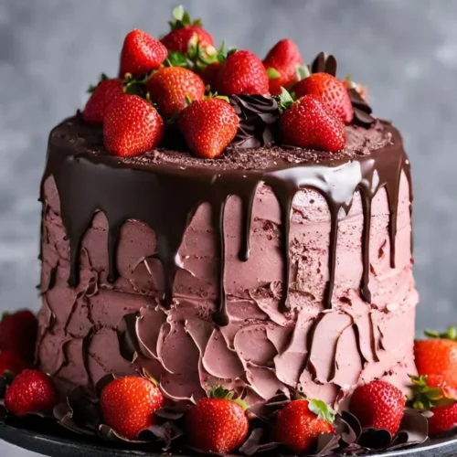 Strawberry Chocolate Truffle Cake | Cake Roasters