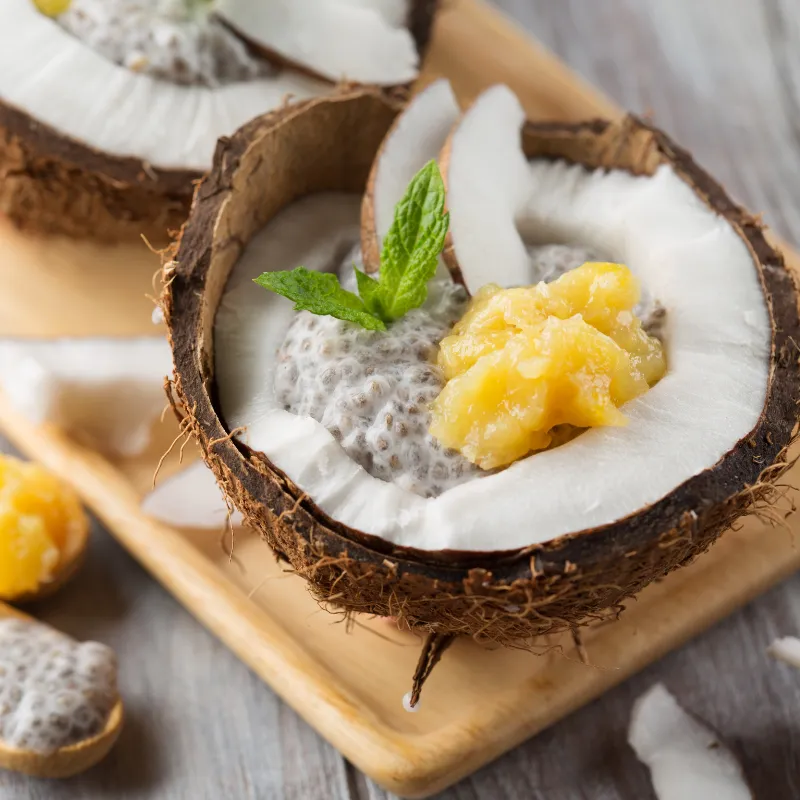 pineapple coconut chia pudding