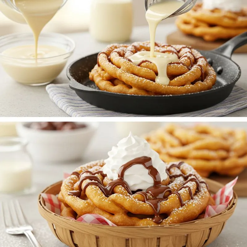 3 Ingredient Funnel Cake Recipe with Pancake Mix 2 3 Ingredient Funnel Cake Recipe with Pancake Mix