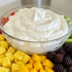 3 Ingredient Fruit Dip with Cool Whip