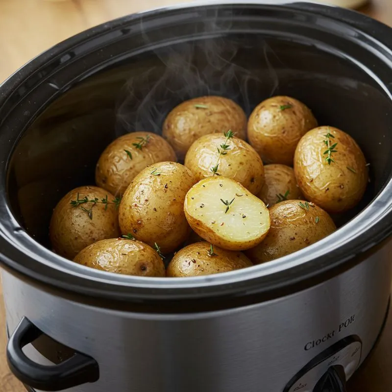 Crock Pot Baked Potatoes Without Foil 2 Crock Pot Baked Potatoes Without Foil